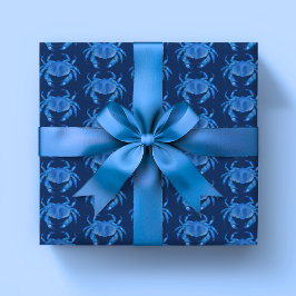 Papel De Regalo Patrón del océano marino del Cangrejo Azul