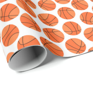 Papel De Regalo patrón deportivo de baloncesto con baldosas fresca