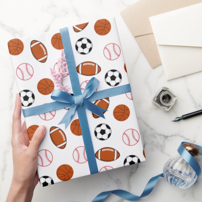 Papel De Regalo Patrón deportivo de fútbol (Regalar)