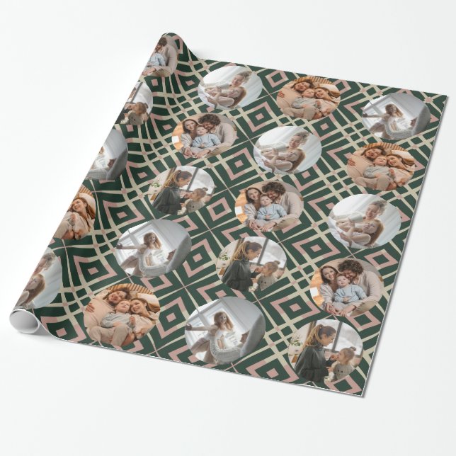 Papel De Regalo Patrón desechado de vacaciones de fotos de colecci (Desenrollado)