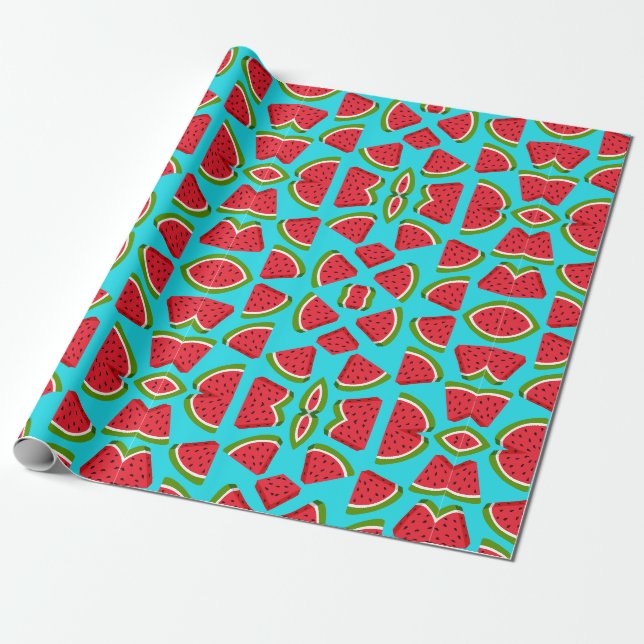 Papel De Regalo patrón divertido de sandía (Desenrollado)
