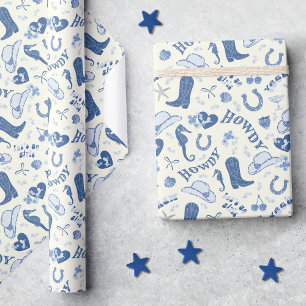 Papel De Regalo Patrón divertido del Club de Bach de vaquera coste