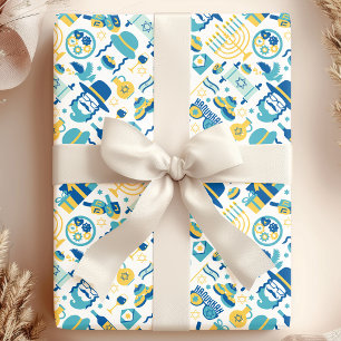 Papel De Regalo Patrón Divertido y Lindo de Hanukkah Judío Sukkot