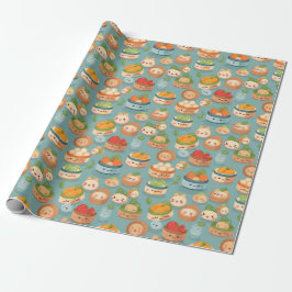 Papel De Regalo Patrón dominical de Kawaii Dim Sum