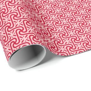 Papel De Regalo Patrón egipcio de tejas, profundo y rosa claro