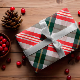 Papel De Regalo Patrón elegante de caña de caña de caña rojo de pl