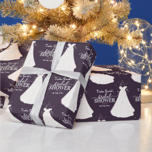 Papel De Regalo Patrón elegante de ducha de novia