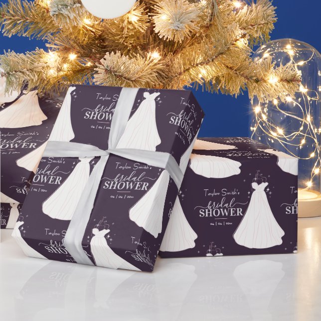 Papel De Regalo Patrón elegante de ducha de novia (Vacaciones)