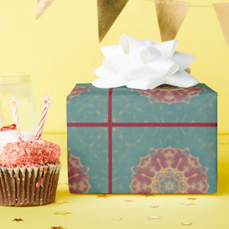 Papel De Regalo Patrón elegante de orientación turquesa