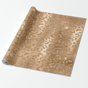 Papel De Regalo Patrón elegante de puntos de leopardo salvaje de P