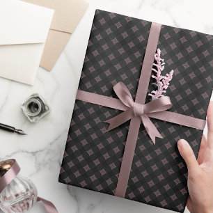 Papel De Regalo Patrón elegante moderno negro y rosa claro
