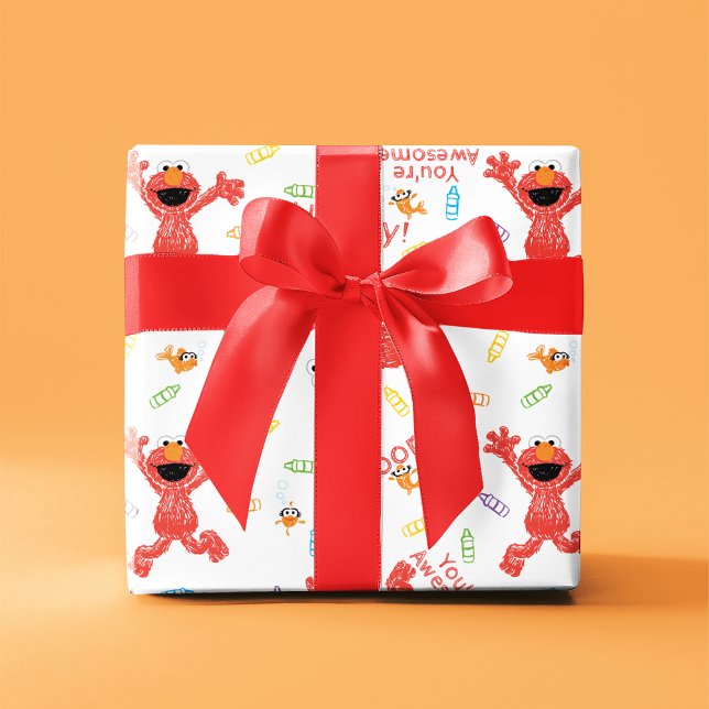 Papel De Regalo Patrón Elmo Crayon (Wrapped gift)