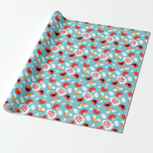 Papel De Regalo Patrón Elmo y Rainbows