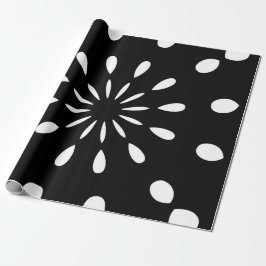Papel De Regalo Patrón en negro y blanco