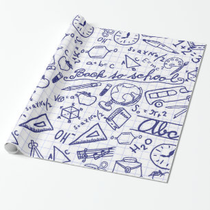 Papel De Regalo Patrón escolar
