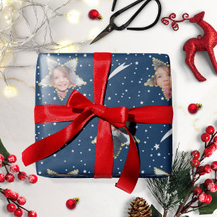 Papel De Regalo Patrón Estelar Lindo Foto Propia Navidad