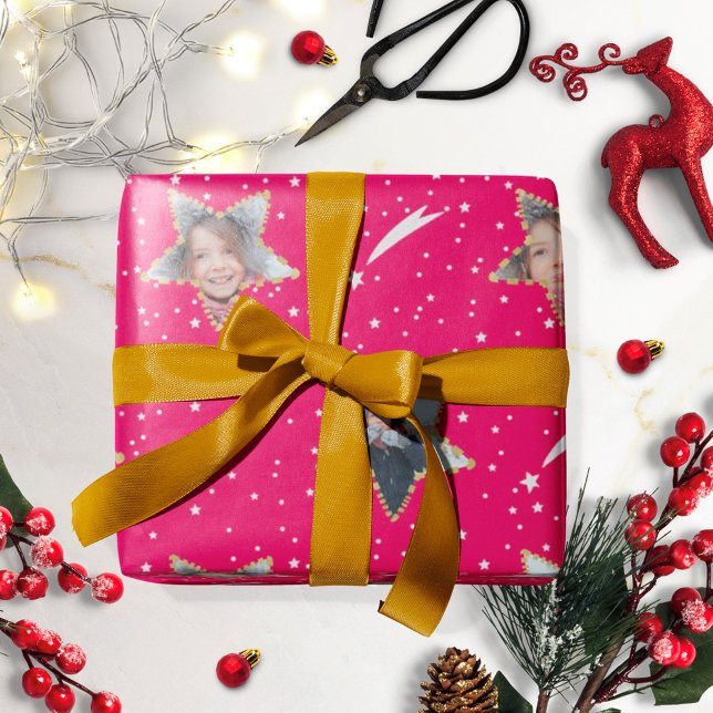 Papel De Regalo Patrón estelar lindo tus propios Navidades de foto (Subido por el creador)