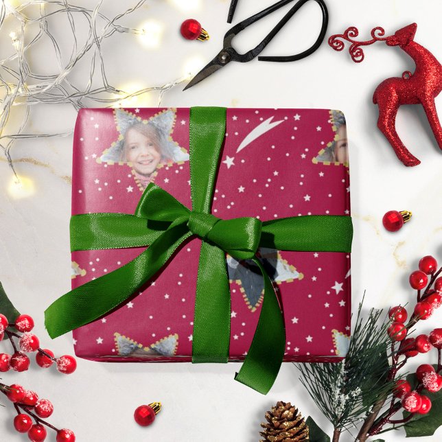 Papel De Regalo Patrón estelar lindo tus propios Navidades de foto (Subido por el creador)