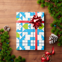 Papel De Regalo Patrón Estilizado de Piezas de Rompecabezas