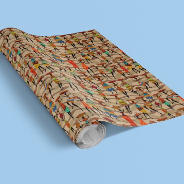 Papel De Regalo Patrón Étnico Africano Tribal (Subido por el creador)