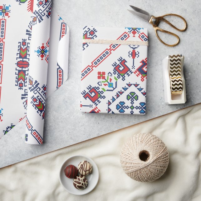 Papel De Regalo Patrón étnico azteca (Artesanía)