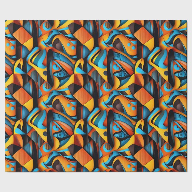 Papel De Regalo Patrón étnico, diseño étnico, etnia (Costura)