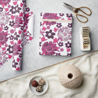 Papel De Regalo Patrón exclusivo de cosecha floral