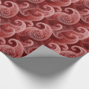 Papel De Regalo Patrón exótico de Red Paisley