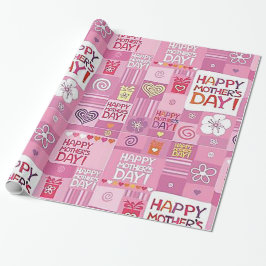 Papel De Regalo Patrón Feliz Día de las Madres