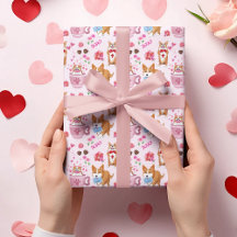 Patrón Feliz Día de San Valentín Corgi