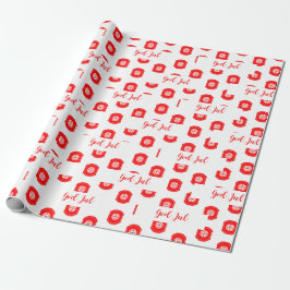Papel De Regalo Patrón Feliz Navidad Regalo de Vacaciones