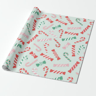 Papel De Regalo Patrón festivo de caña de caña