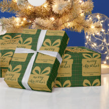 Patrón festivo de Navidad en cuadros verdes -