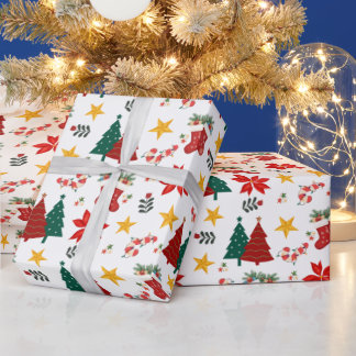 Papel De Regalo Patrón festivo de vacaciones de Navidad