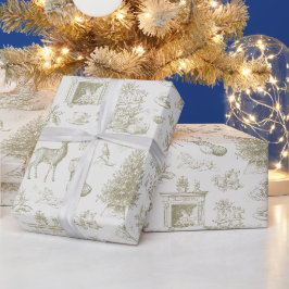 Papel De Regalo Patrón festivo sin fisuras de Toile Vintage de Inv