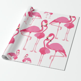 Papel De Regalo Patrón flamenco rosa