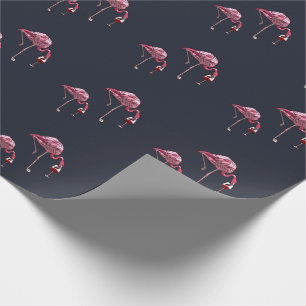 Papel De Regalo Patrón Flamingo Rosa Drinker Gracioso