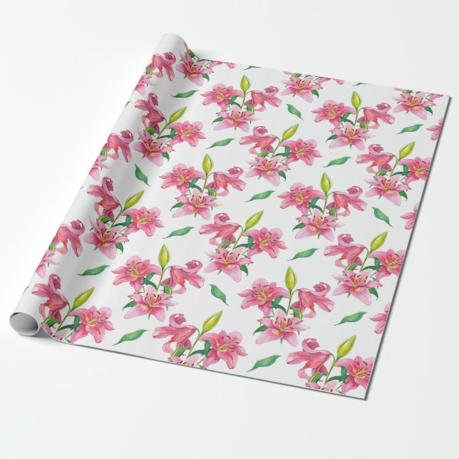 Papel De Regalo Patrón floral (Desenrollado)