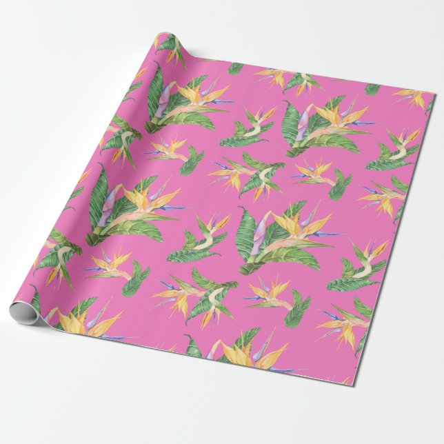 Papel De Regalo Patrón floral (Desenrollado)
