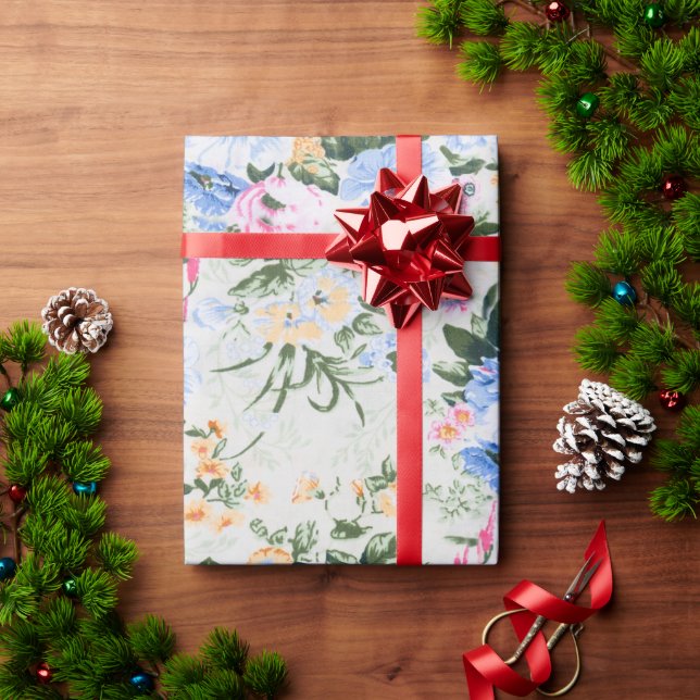 Papel De Regalo patrón floral (Regalo de vacaciones)