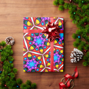 Papel De Regalo Patrón floral abstracto elegante