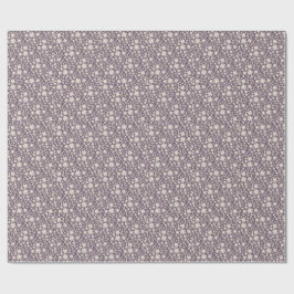 Papel De Regalo Patrón floral acuarela ciruela romántico apagado