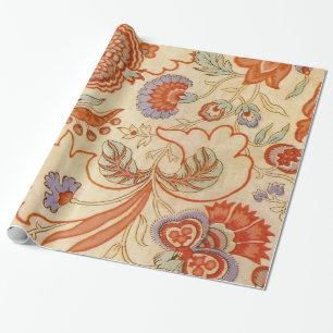 Papel De Regalo Patrón floral antiguo de Chintz Paisley