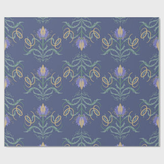 Papel De Regalo Patrón Floral Art Nouveau Antiguo de Damasco