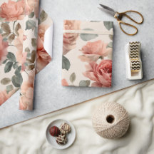 Patrón floral beige rosa suave acuarela