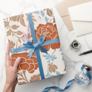 Papel De Regalo Patrón floral boho botánico vintage