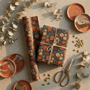Papel De Regalo Patrón floral bordado de inspiración mesoamericana