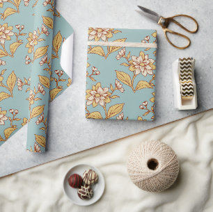 Papel De Regalo Patrón floral botánico sin costuras antiguo para e