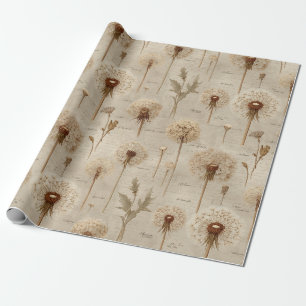 Papel De Regalo Patrón floral botánico vintage (10)