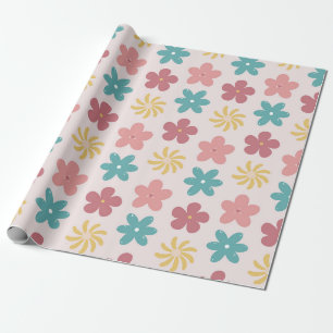 Papel De Regalo Patrón floral caprichoso